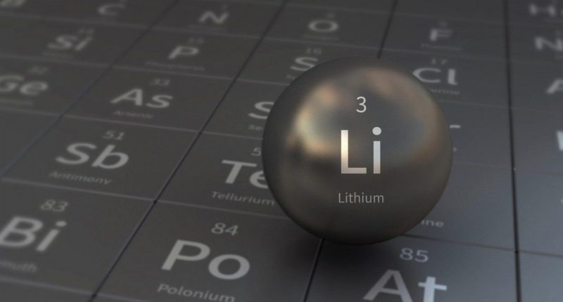 Image of lithium element.